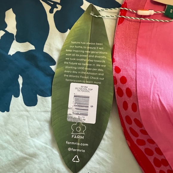 nwt farm rio 'octocool' sleeveless open back crop top - Picture 6 of 8